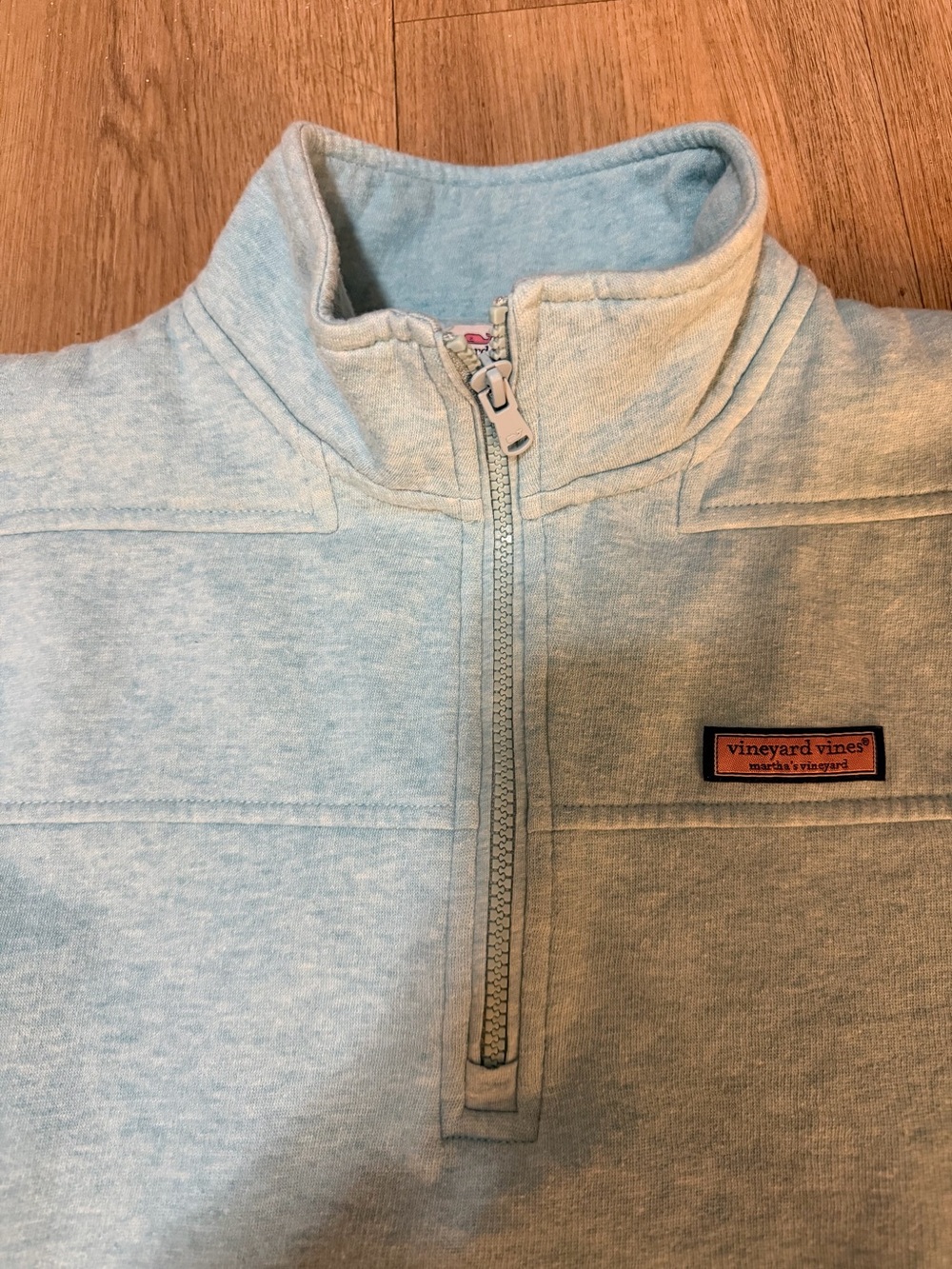 Vineyard Vines Women's Shep Shirt 1/4 Zip Pullover – Large – Light Blue - Picture 3 of 9